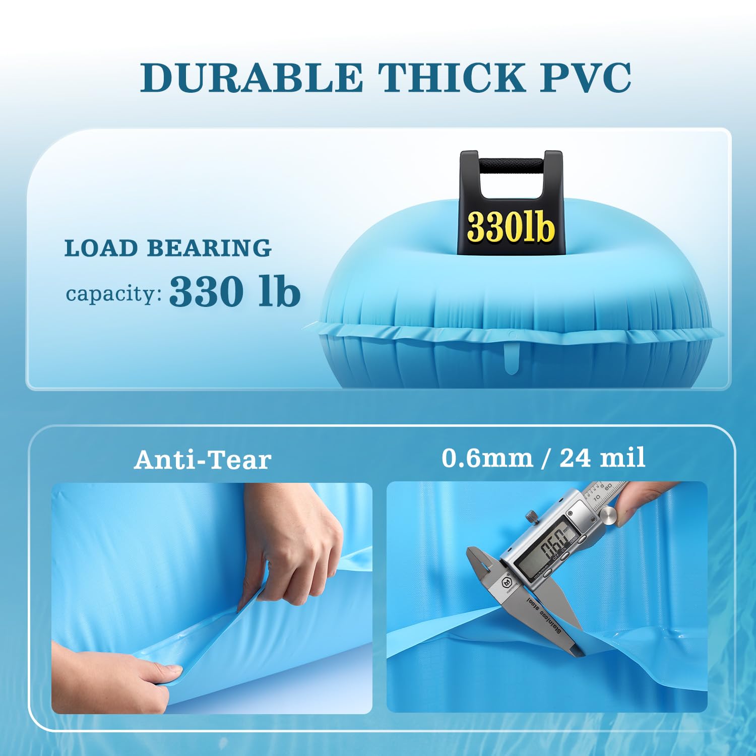 Extra-Thick Winter Pool Cover – 200gsm Heavy-Duty,Windproof Cover for Above-Ground Pools